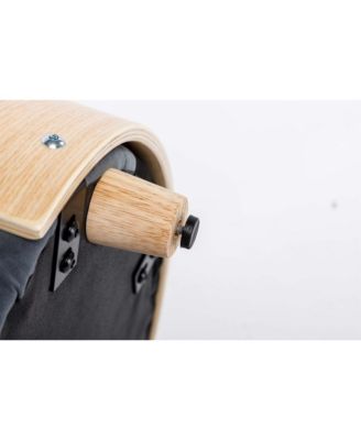  Mid-Size Scandinavian Elevated Dog Bed with Solid Wood Legs and Velvet Cushion