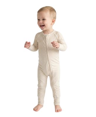 Baby Boys Sandstone Gingham Bamboo Sleeper