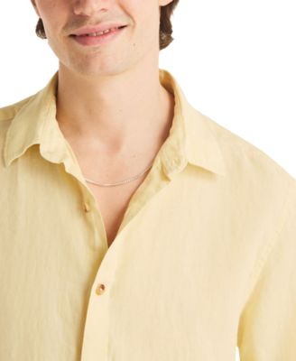 Men's Classic-Fit Solid Linen Shirt 