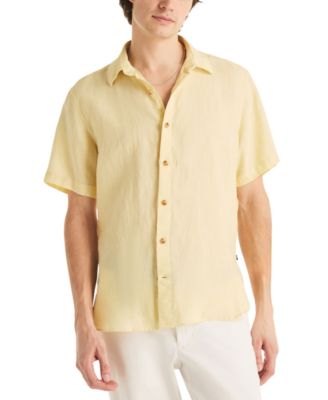 Men's Classic-Fit Solid Linen Shirt 