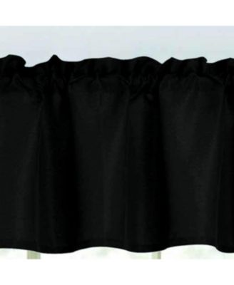 100% Polyester Gibson Solid 3 Piece Kitchen Curtains Valance and Tiers Set 54" x 18"