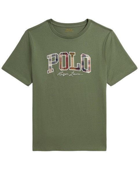 Детская футболка Polo Ralph Lauren Madras-Logo Jersey