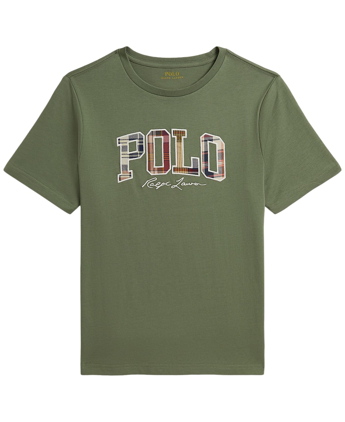 Детская футболка Polo Ralph Lauren Madras-Logo Jersey — фото 1