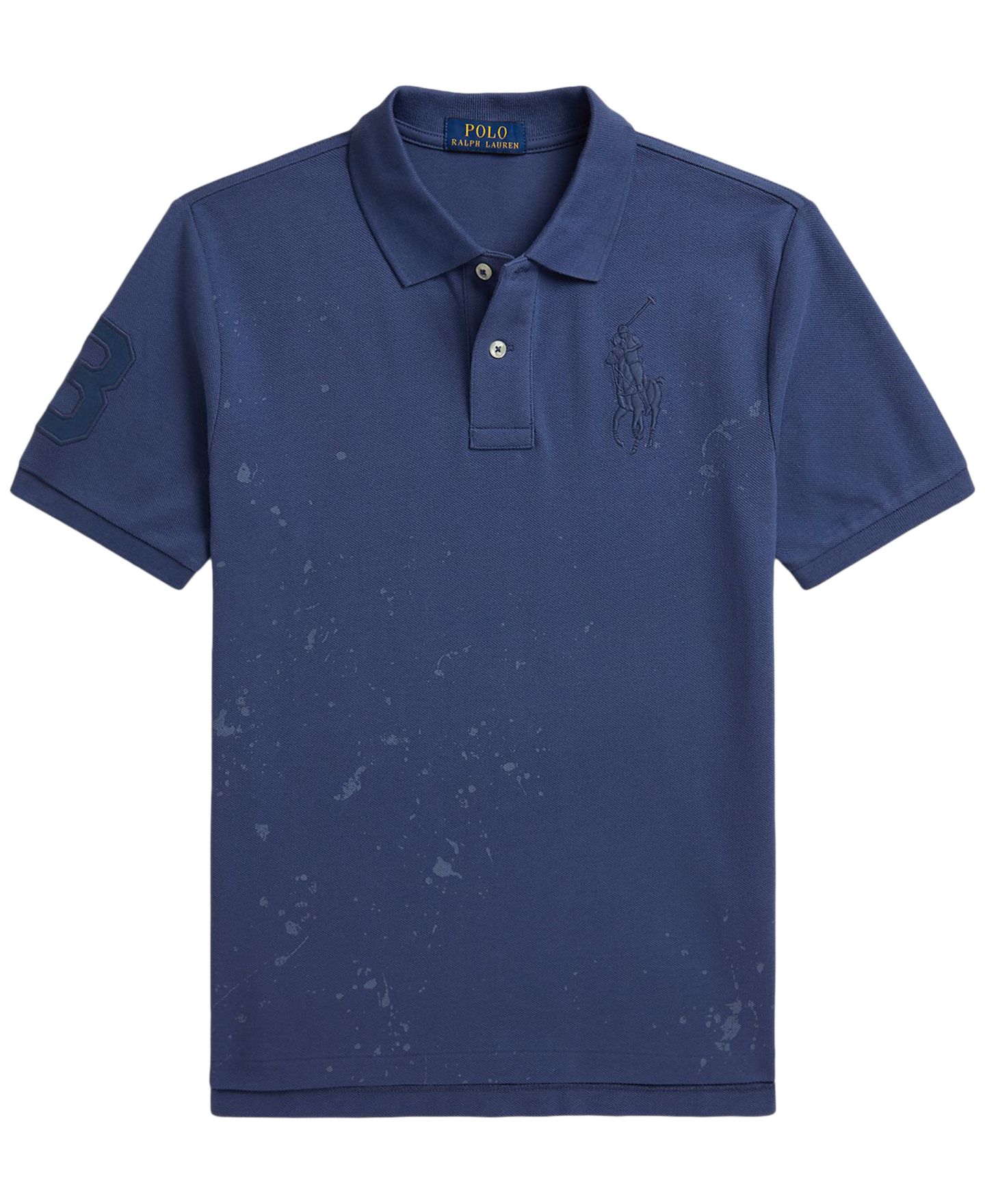 Поло Polo Ralph Lauren Big Pony Paint-Print Mesh Polo для мальчиков, цвет: Королевский синий — фото 1