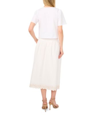 Women's V-Neck Embroidered Blouse