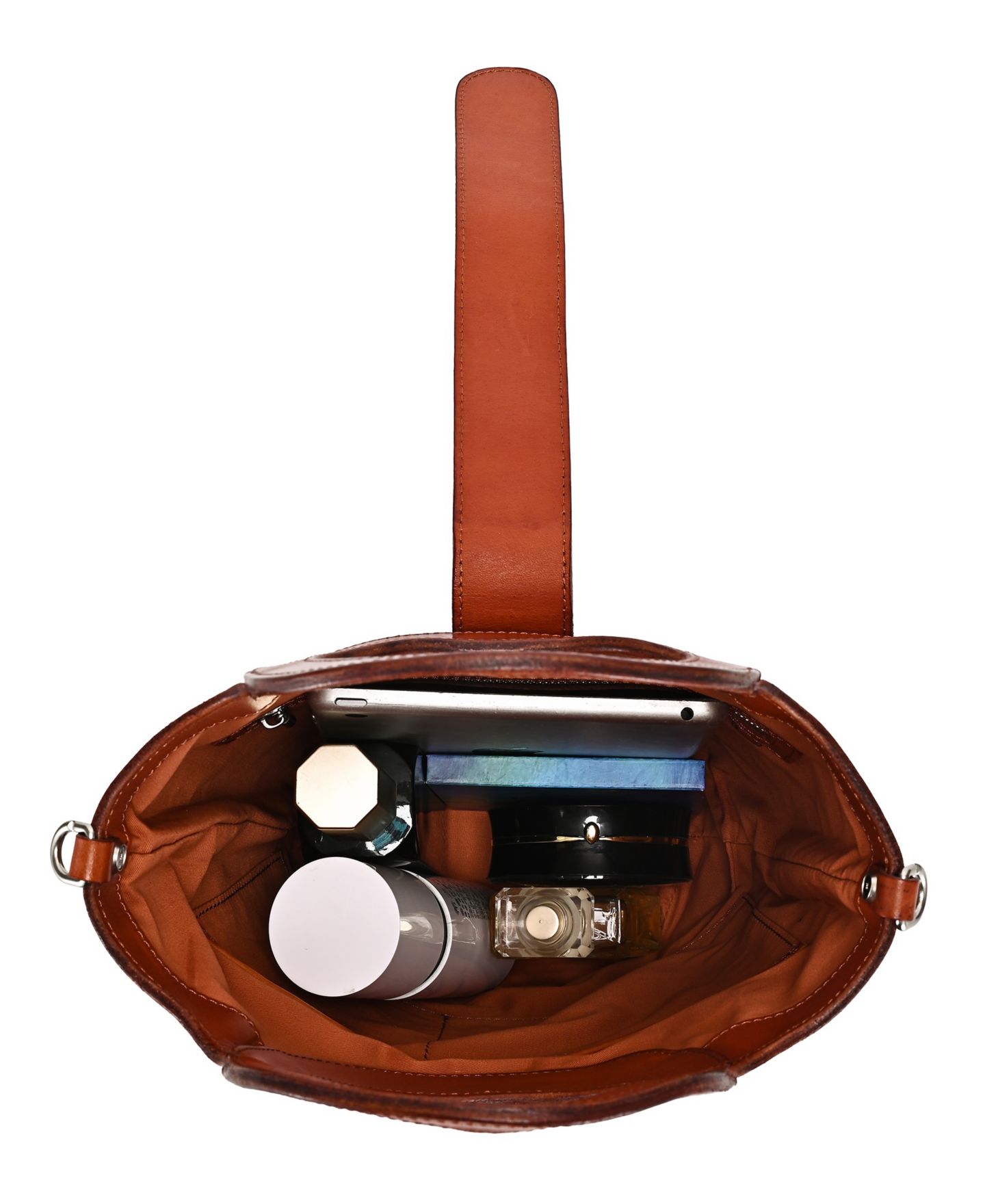 Женская сумка OLD TREND Lily Small Bucket Crossbody Handbag, цвет: Каштановый коричневый — фото 8