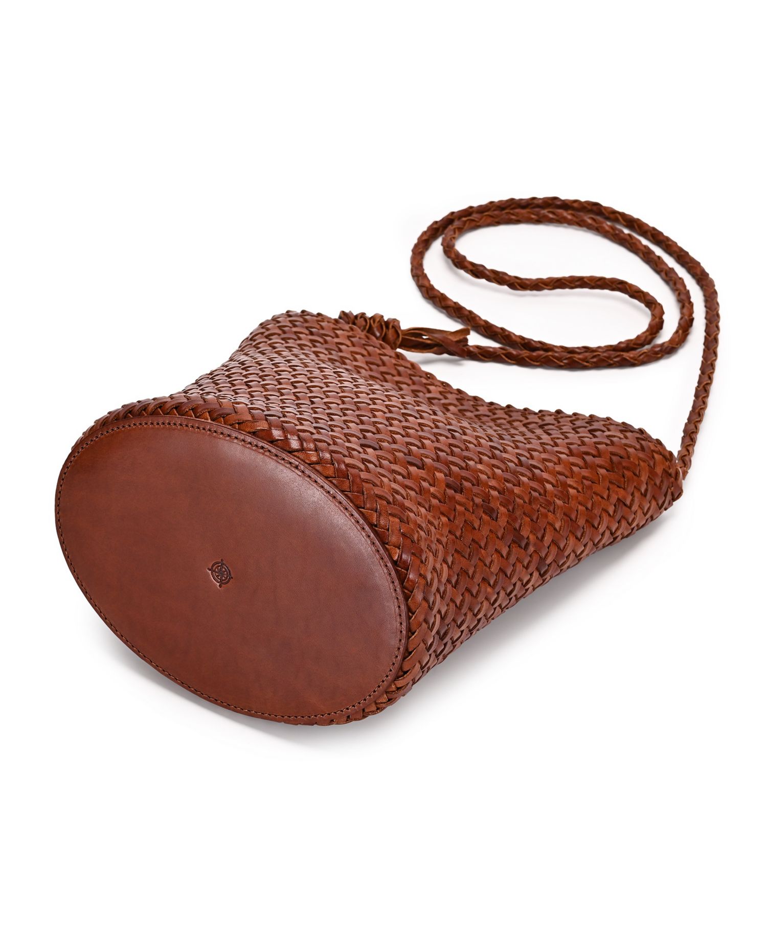 Reed Mini Woven Bucket Crossbody Bag