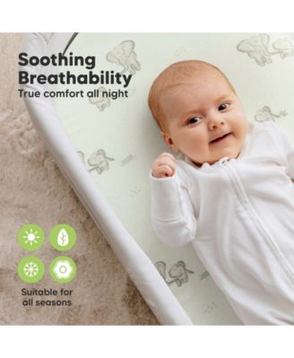 Bassinet Sheet for Baby Girls, Boys, 2-Pack Soothe Bassinet Fitted Sheets, Bedside Bassinet Mattress Sheet