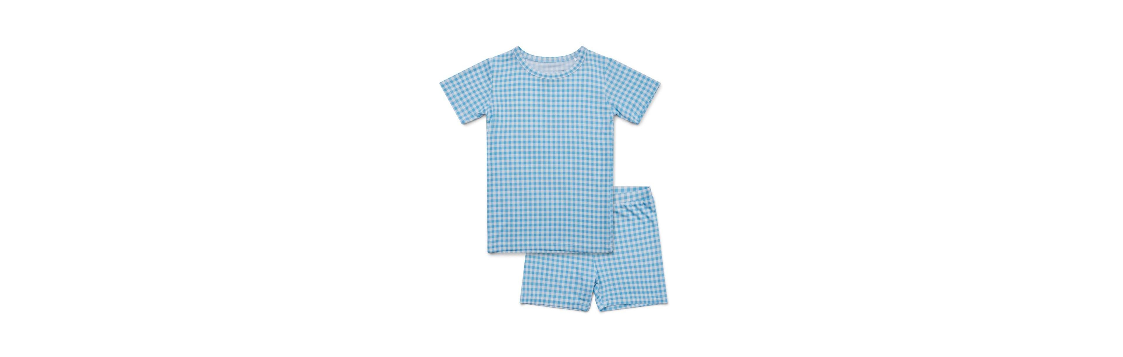 Motette Toddler Boys Harbor Gingham Pajama Set
