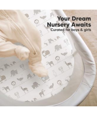 Bassinet Sheet for Baby Girls, Boys, 2-Pack Soothe Bassinet Fitted Sheets, Bedside Bassinet Mattress Sheet