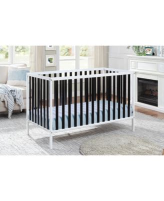 Crib and Changer Combo Detachable Changing Table 3 Adjustable Mattress Heights Space Saving Design Safe Finish for Baby Nursery