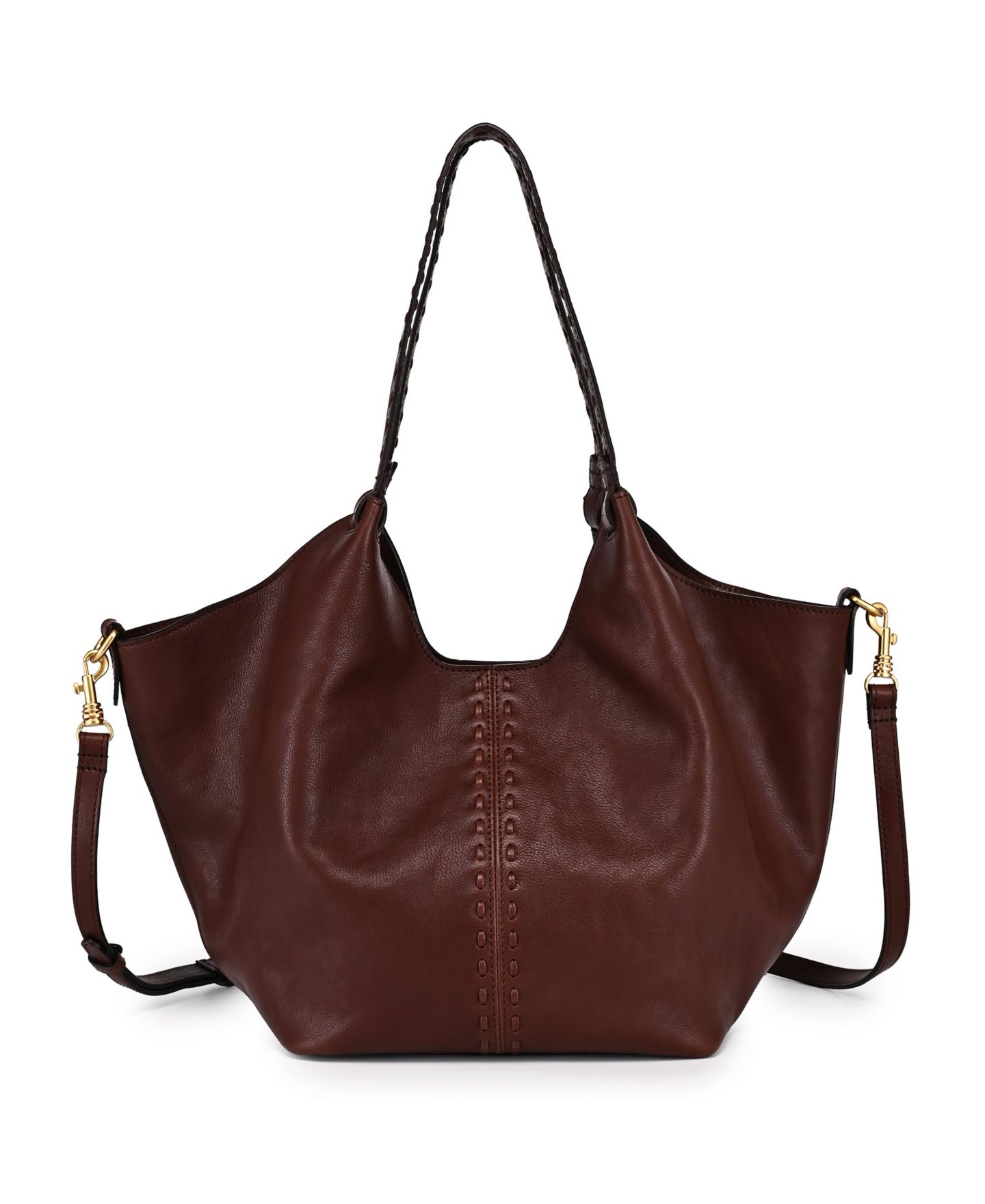 Женская сумка OLD TREND Magnolia Small Leather Tote Handbag, цвет: Кофейный коричневый — фото 1