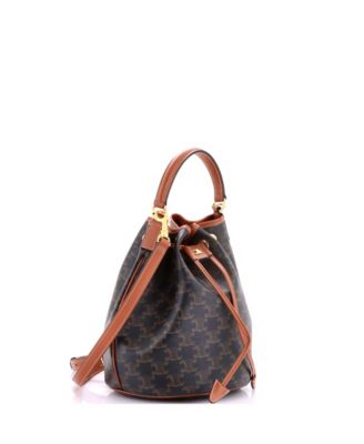 Clara Bucket Bag Triomphe Coated Canvas