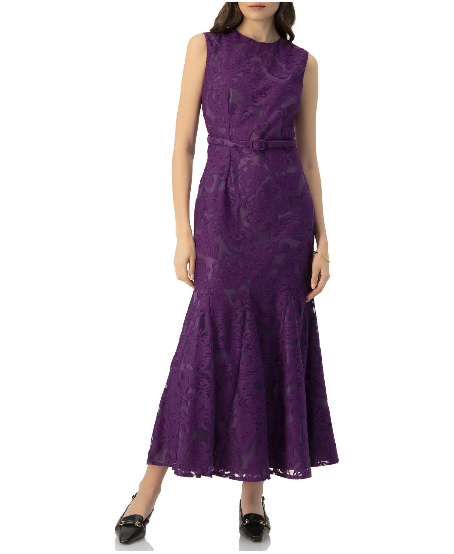Women's Sleeveless Lace Long Dress