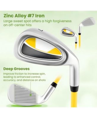 Individual Gold Club for Boys and Girls with Fiberglass Shaft and Headcover