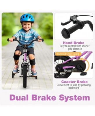 Kids Bike 12 Inch Children Training Bicycle with 2 Brake for 3-4 Years Old