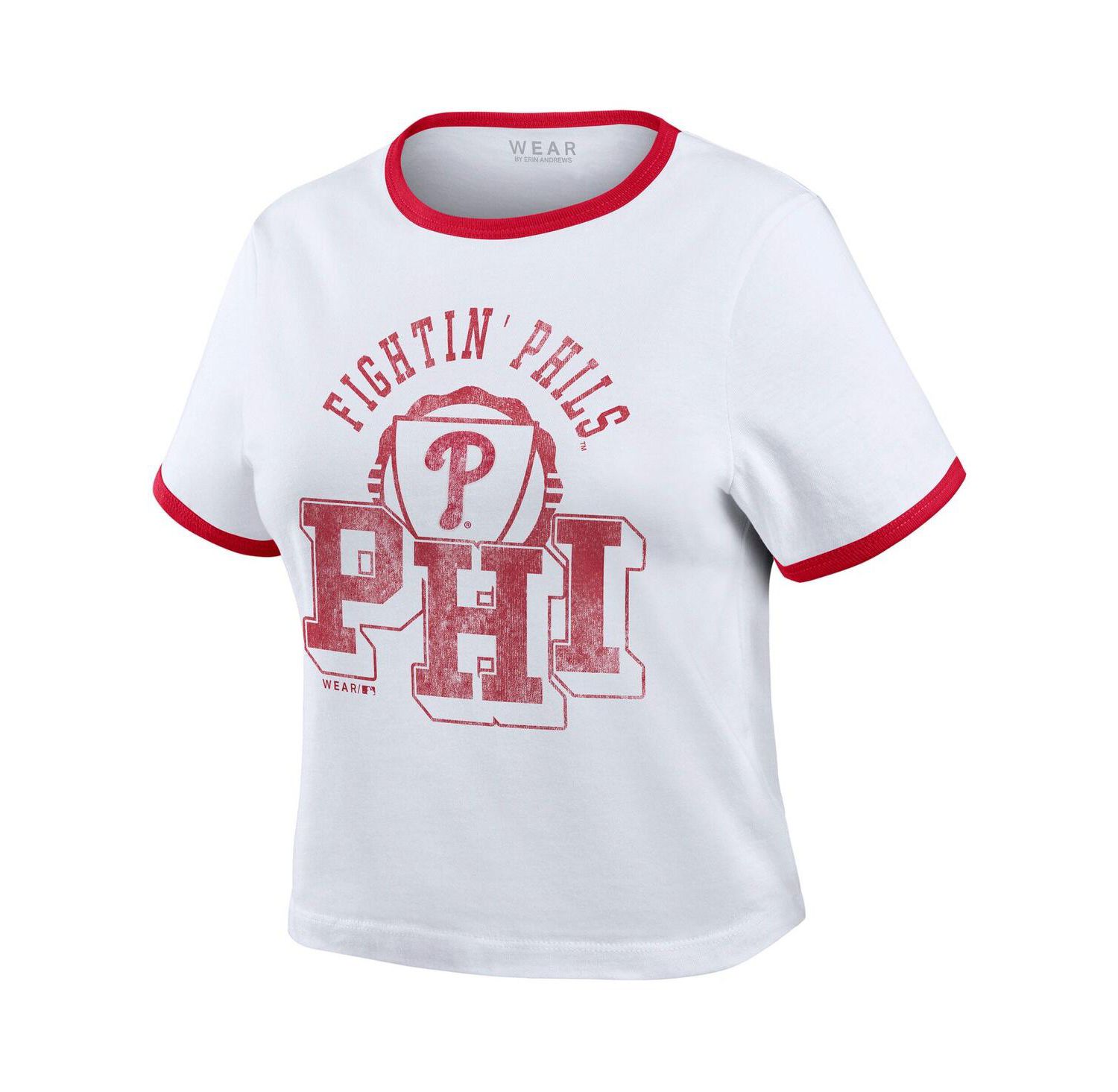 Women's White Philadelphia Phillies Ringer Baby T-Shirt