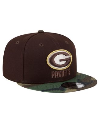 Men's Dark Brown Green Bay Packers Burnt Wood Camo 9FIFTY Snapback Hat