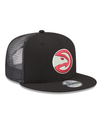 Men's Black Atlanta Hawks Core Logo Meshback 9FIFTY Snapback Hat