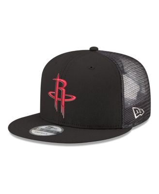 Men's Black Houston Rockets Core Logo Meshback 9FIFTY Snapback Hat