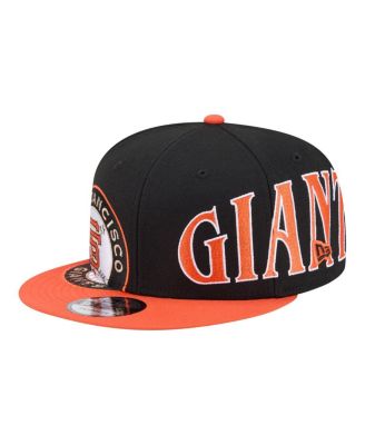 Men's Black/Orange San Francisco Giants Stretched Two-Tone 9FIFTY Adjustable Hat