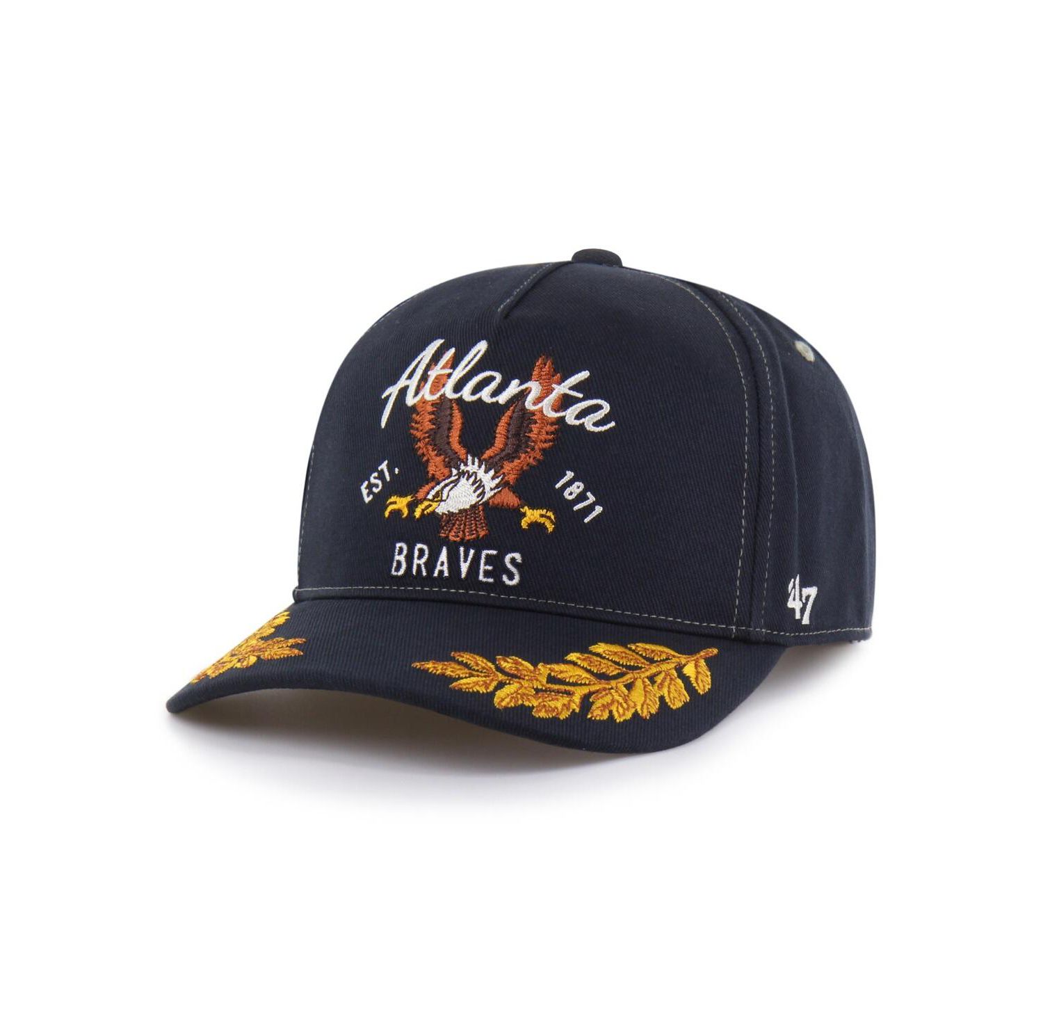 Men's Navy Atlanta Braves Keepsake Collection Adjustable Hitch Hat