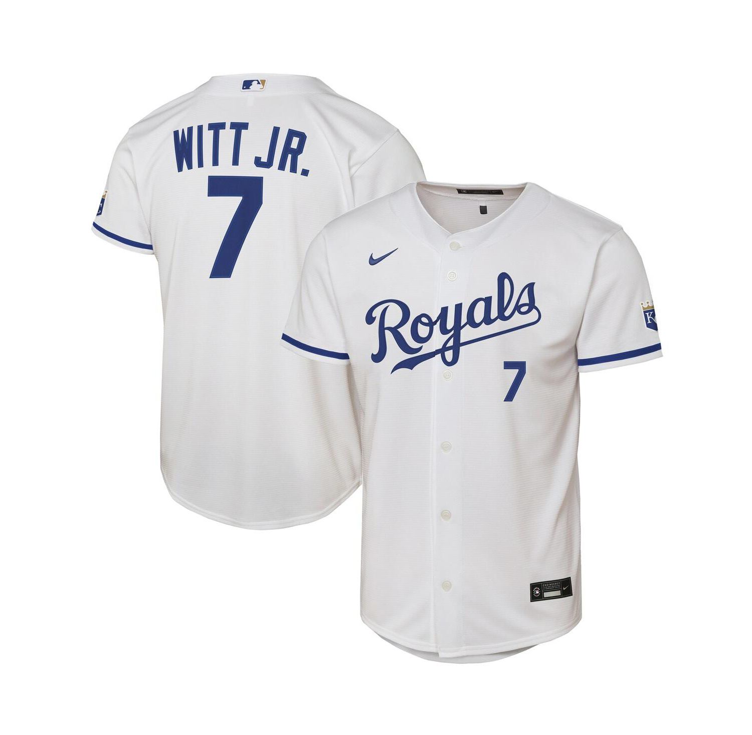 Big Boys and Girls Bobby Witt Jr. White Kansas City Royals Home Stadium Jersey
