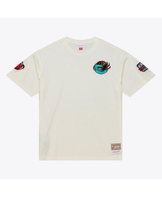 Men's Cream Memphis Grizzlies Hardwood Classics Chainstitch Premium T-Shirt