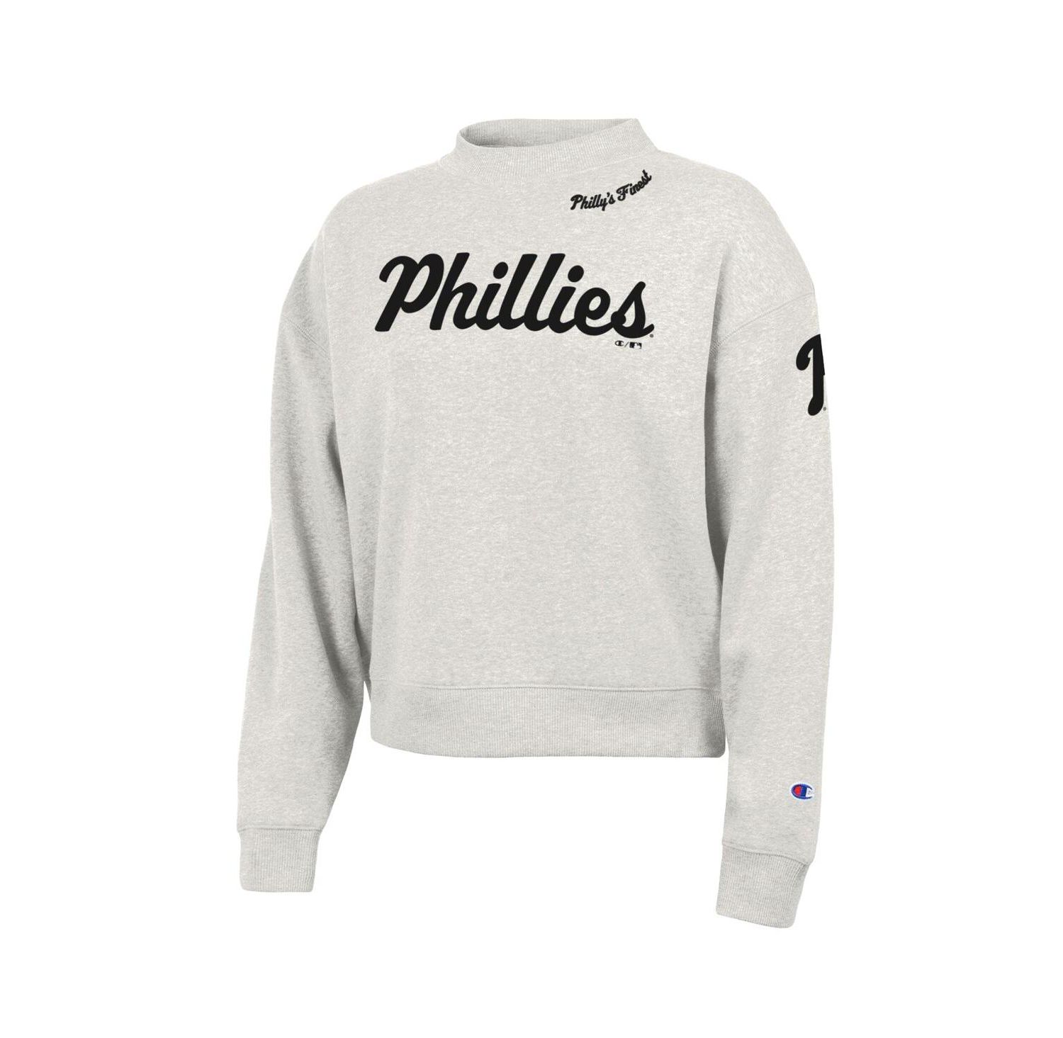 Women's Stone Philadelphia Phillies Triumph Tri-Blend Sweatshirt