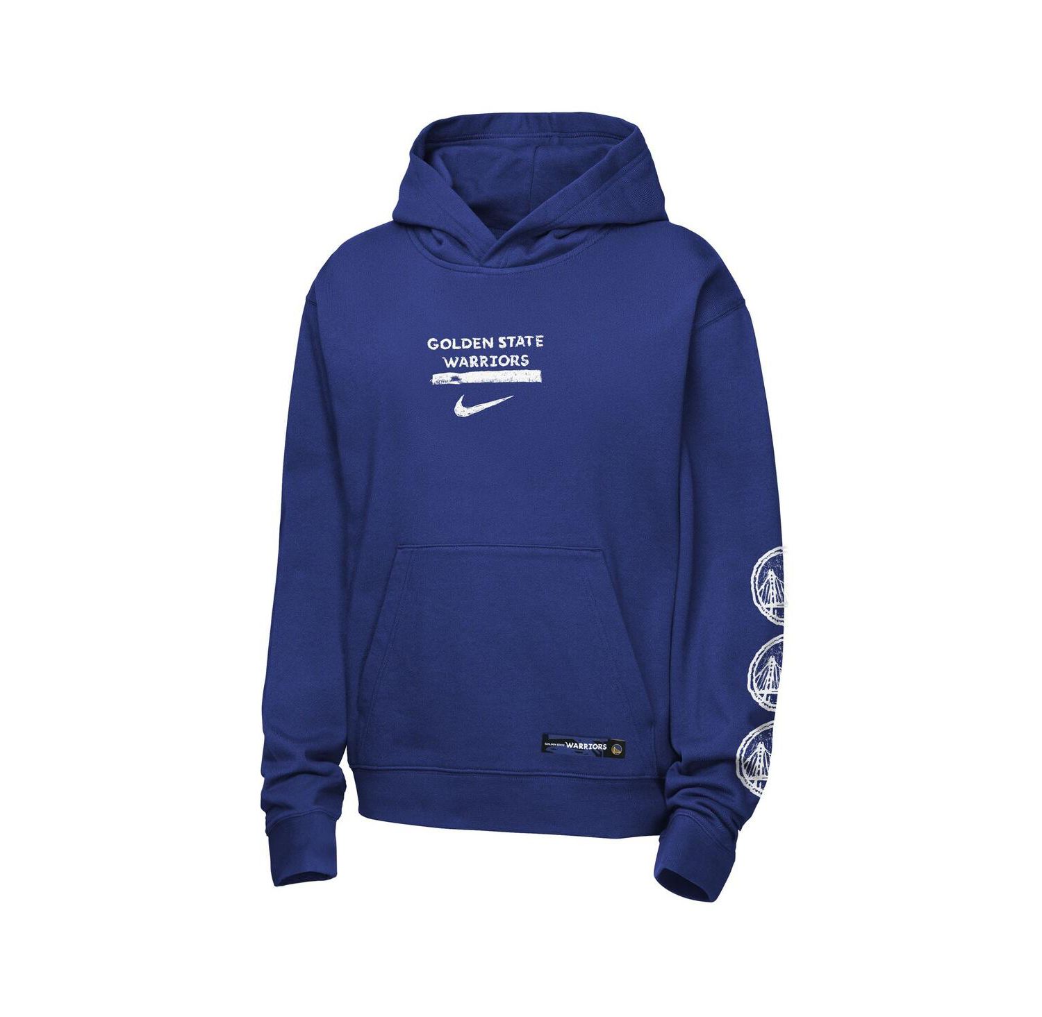 Big Boys and Girls Royal Golden State Warriors Courtside Club Premiere Hoodie