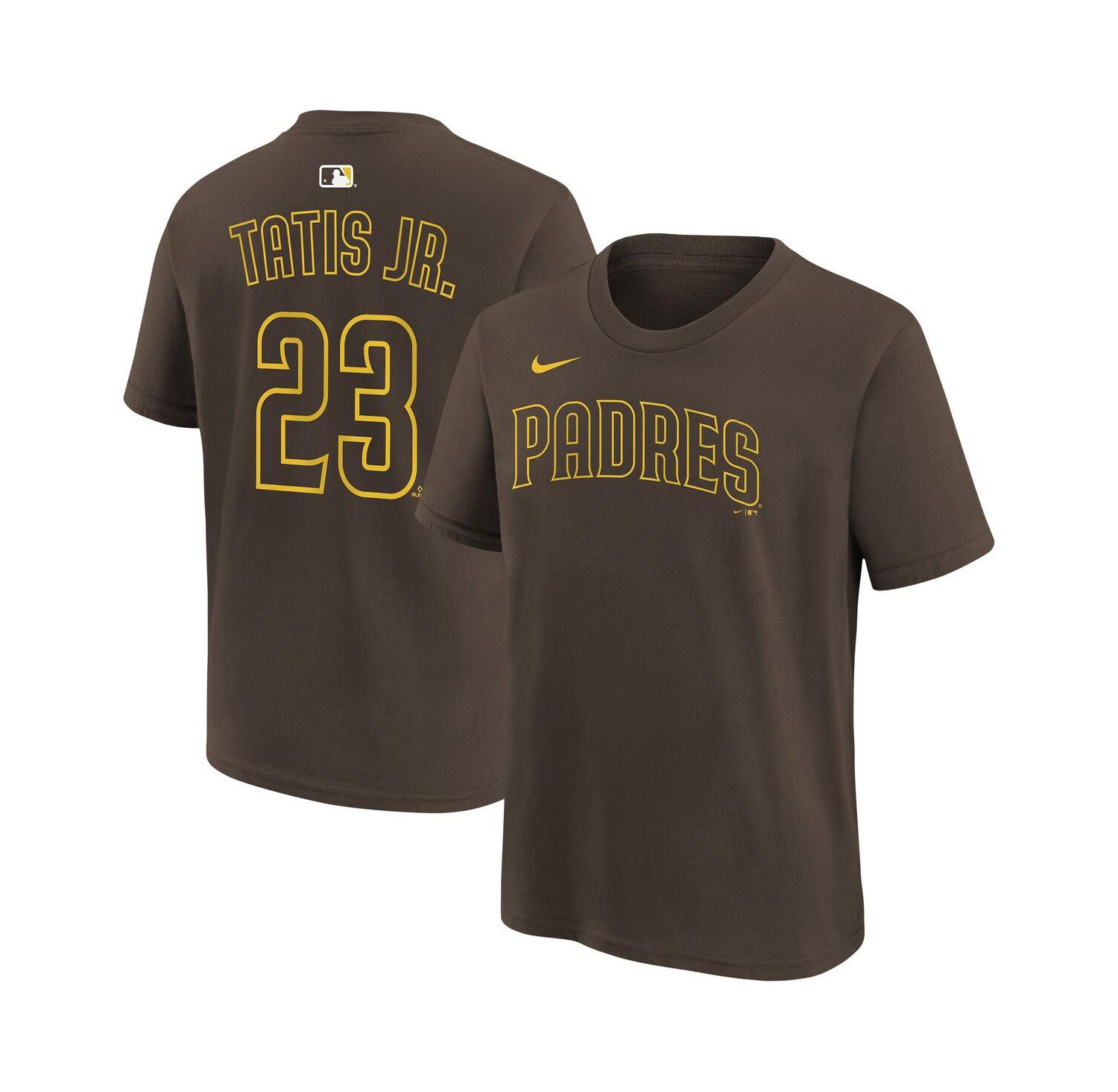 Big Boys and Girls Fernando Tatis Jr. Brown San Diego Padres Name & Number T-Shirt
