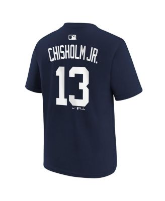 Big Boys and Girls Jazz Chisholm Jr. Navy New York Yankees Name & Number T-Shirt