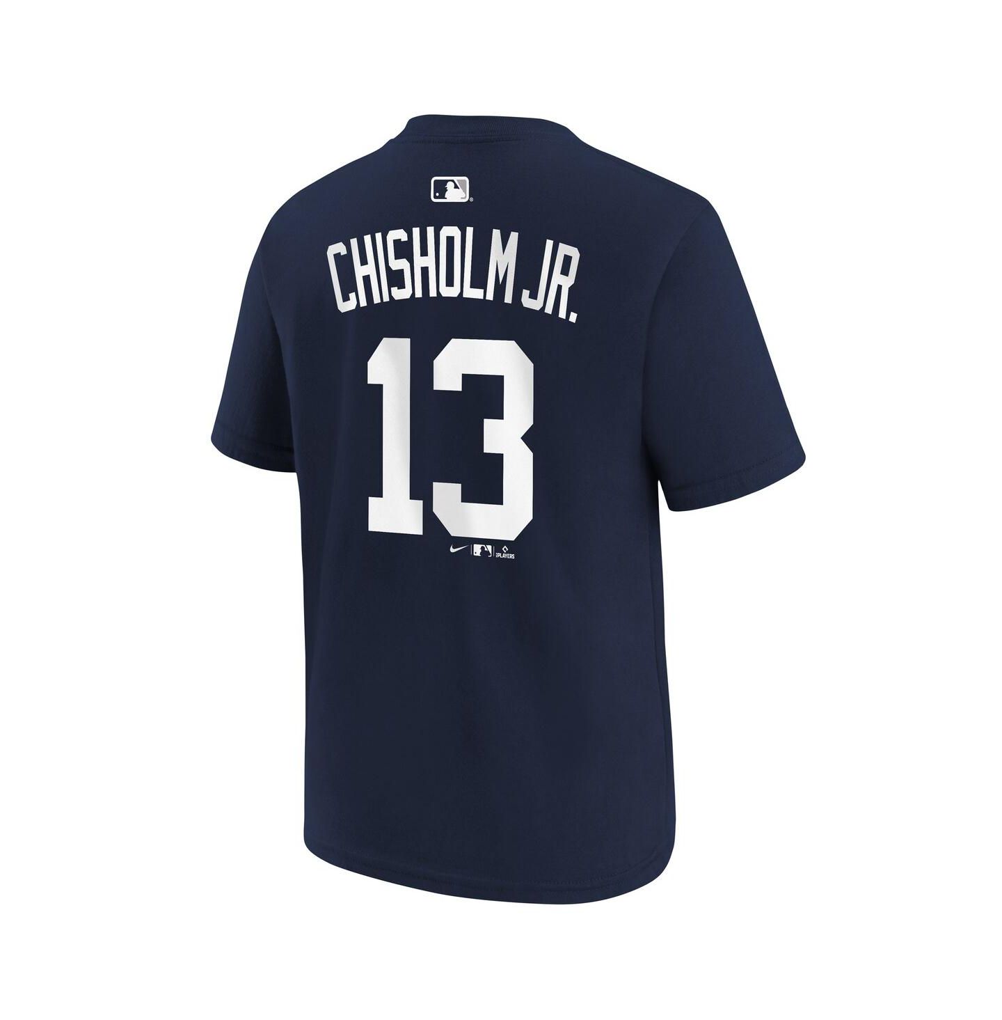 Детская футболка Nike Jazz Chisholm Jr. Navy New York Yankees Name & Number — фото 2