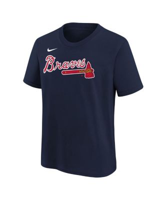 Big Boys and Girls Ronald Acu&ntilde;a Jr. Navy Atlanta Braves Name & Number T-Shirt