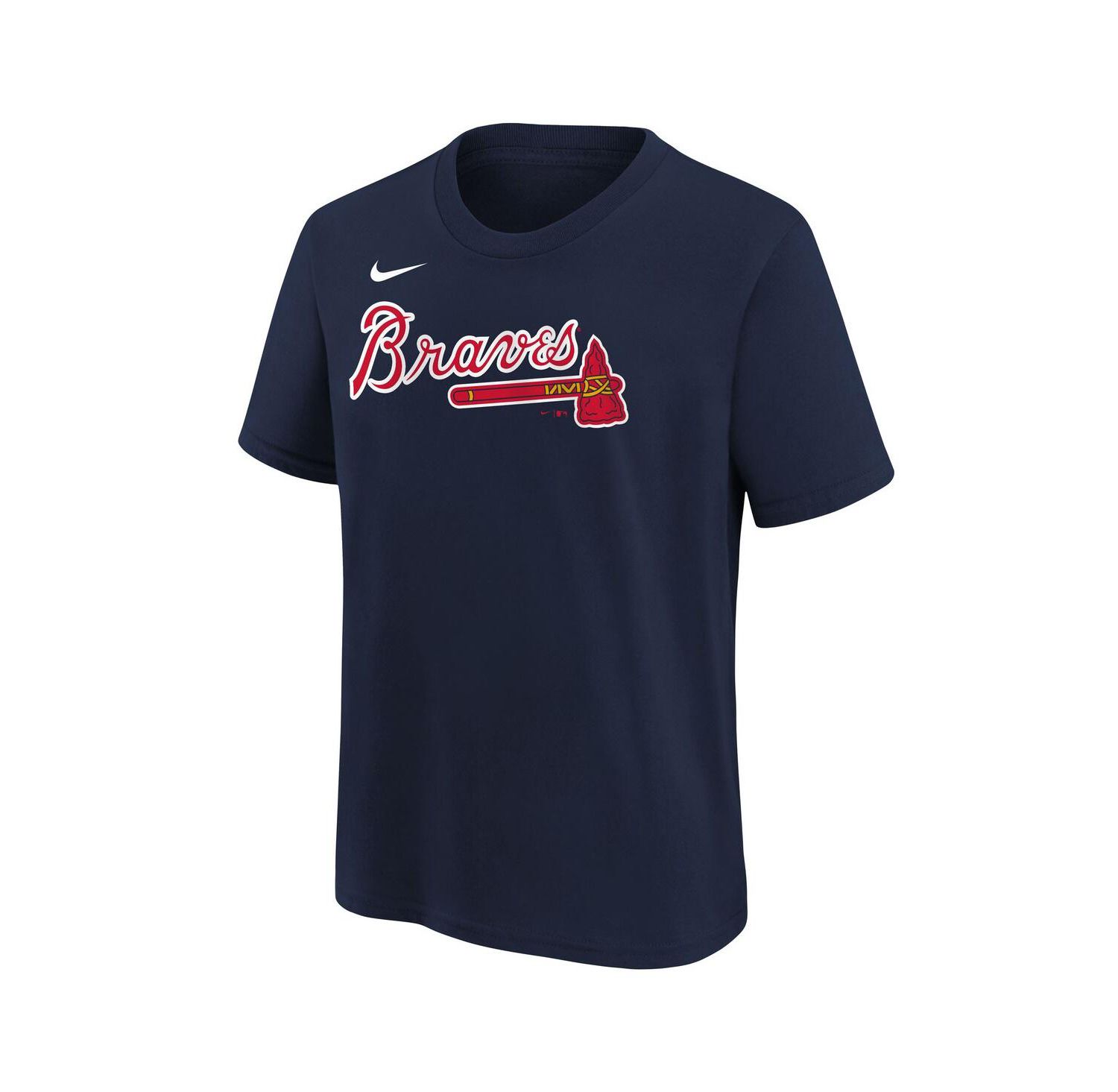 Big Boys and Girls Ronald Acu&ntilde;a Jr. Navy Atlanta Braves Name & Number T-Shirt
