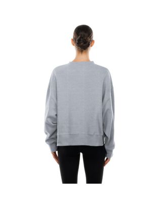 Women's Gray USA Baseball 2026 World Baseball Classic Mineral Wash Dolmen Sleeve Fleece Sweatshirt