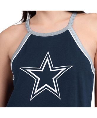 Women's Navy Dallas Cowboys Redemption Win Slub Tank Top
