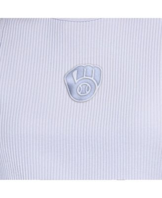 Women's Light Blue Milwaukee Brewers Pastels Ribbed Tank Top