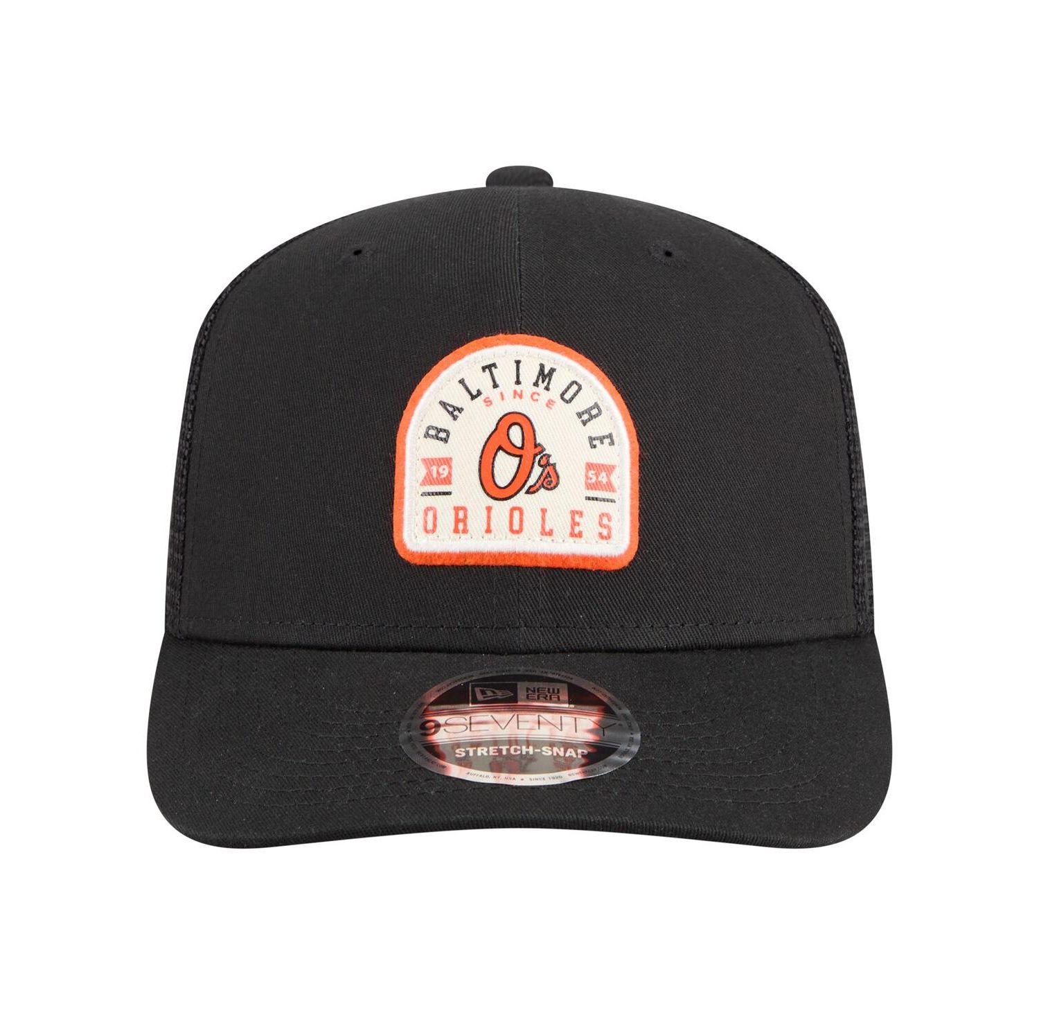 Men's Black Baltimore Orioles Alternate Logo Contest 9SEVENTY Adjustable Trucker Hat