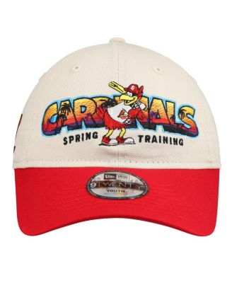 Big Boys and Girls Stone/Red St. Louis Cardinals 2026 Spring Training Fan Pack Batter 9TWENTY Adjustable Hat