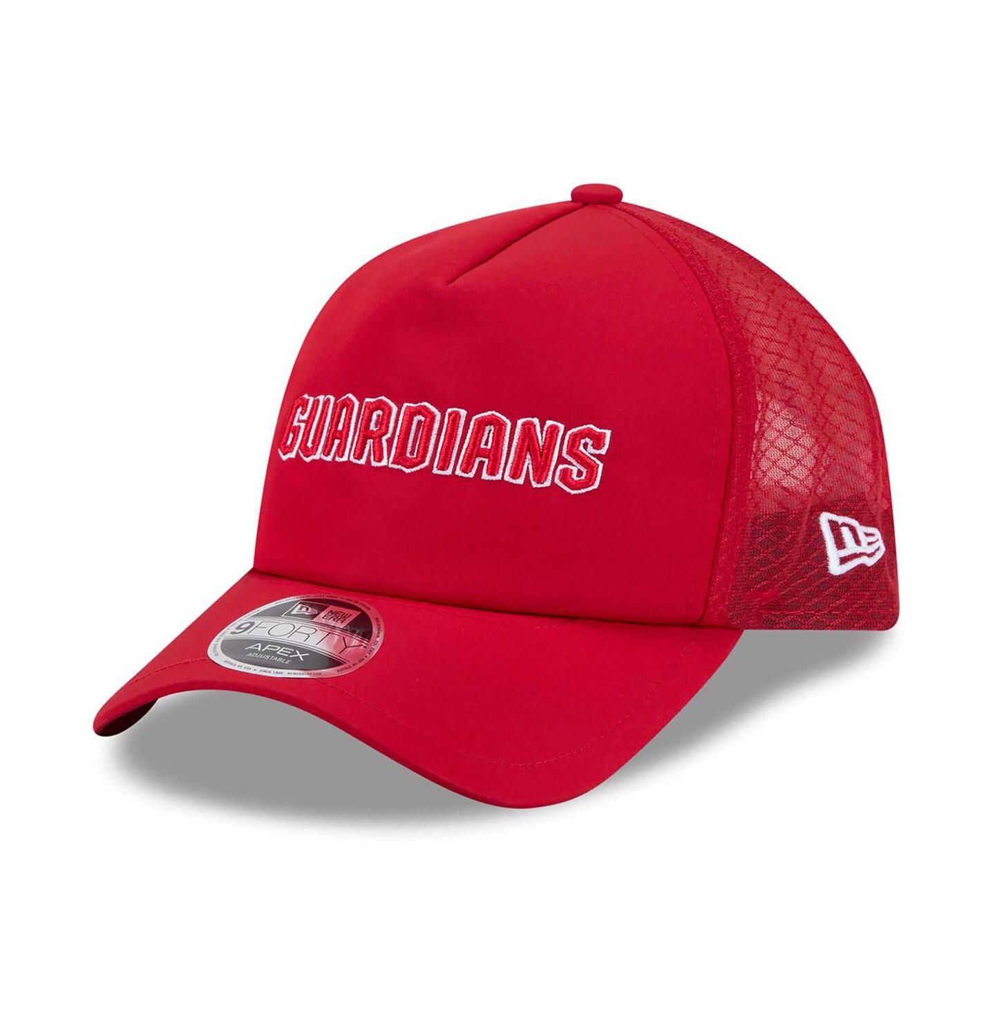 Мужская кепка New Era Red Cleveland Guardians 2026 Batting Practice Alternate Apex 9FORTY Adjustable Hat — фото 1