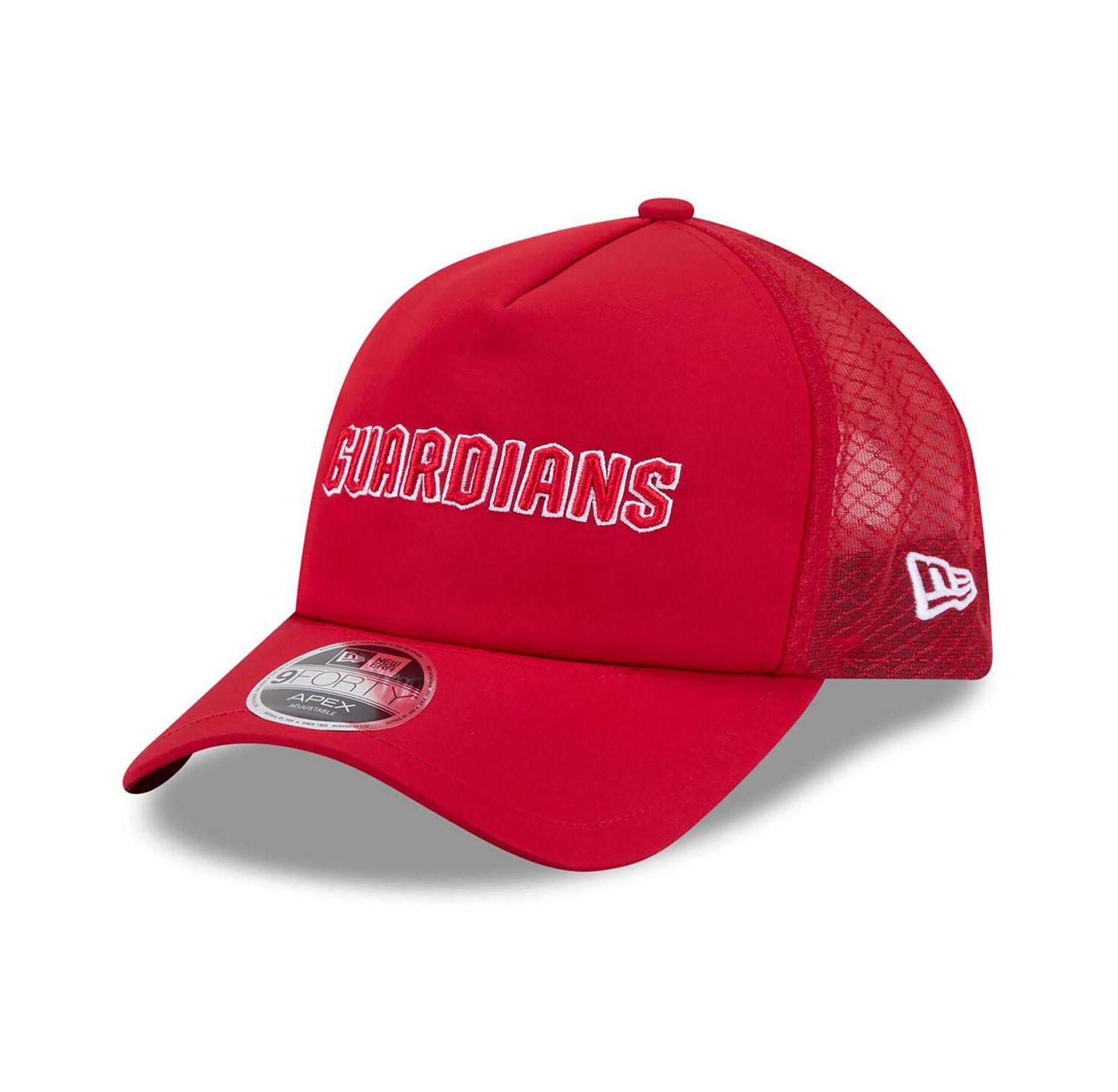 Men's Red Cleveland Guardians 2026 Batting Practice Alternate Apex 9FORTY Adjustable Hat