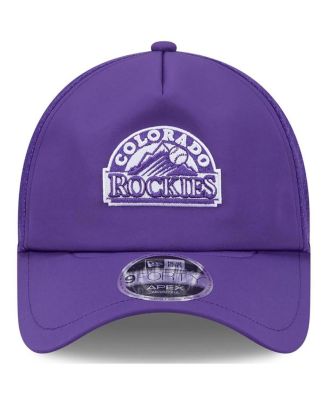Men's Purple Colorado Rockies 2026 Batting Practice Alternate Apex 9FORTY Adjustable Hat