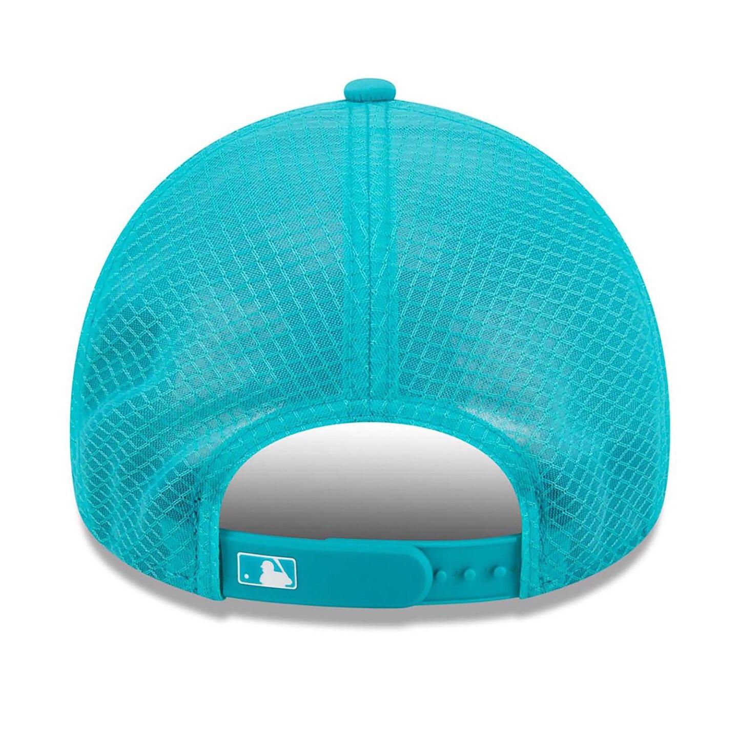 Мужская кепка New Era Teal Florida Marlins 2026 Batting Practice Alternate Apex 9FORTY Adjustable Hat — фото 2