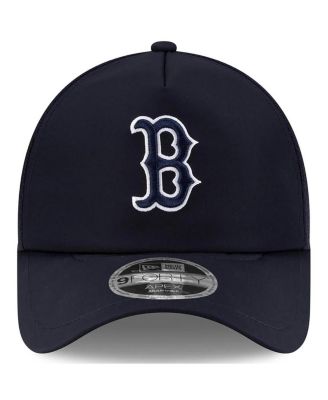 Men's Navy Boston Red Sox 2026 Batting Practice Apex 9FORTY Adjustable Trucker Hat