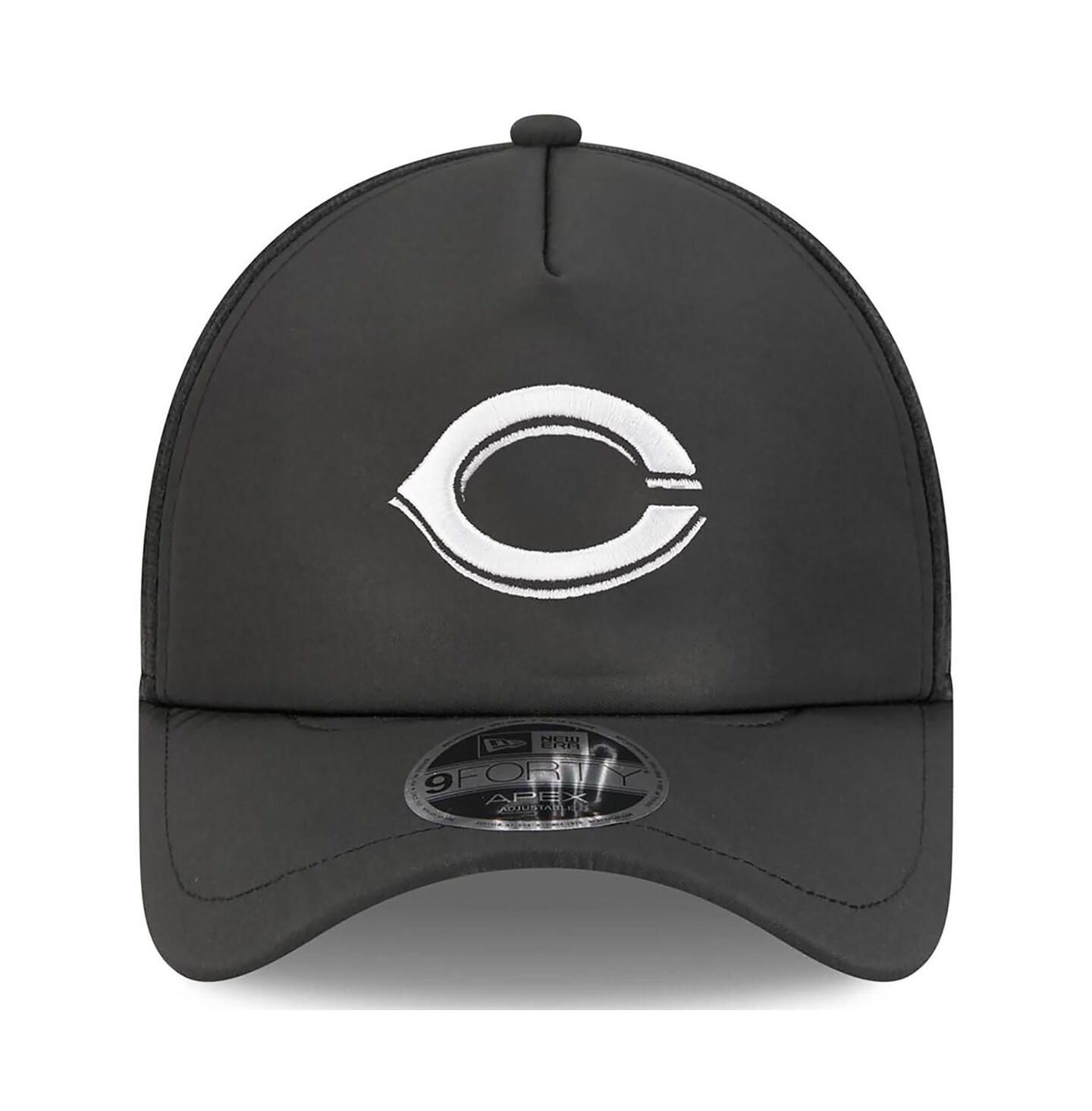 Мужская кепка New Era Black Cincinnati Reds 2026 Batting Practice Apex 9FORTY Adjustable Trucker Hat — фото 4