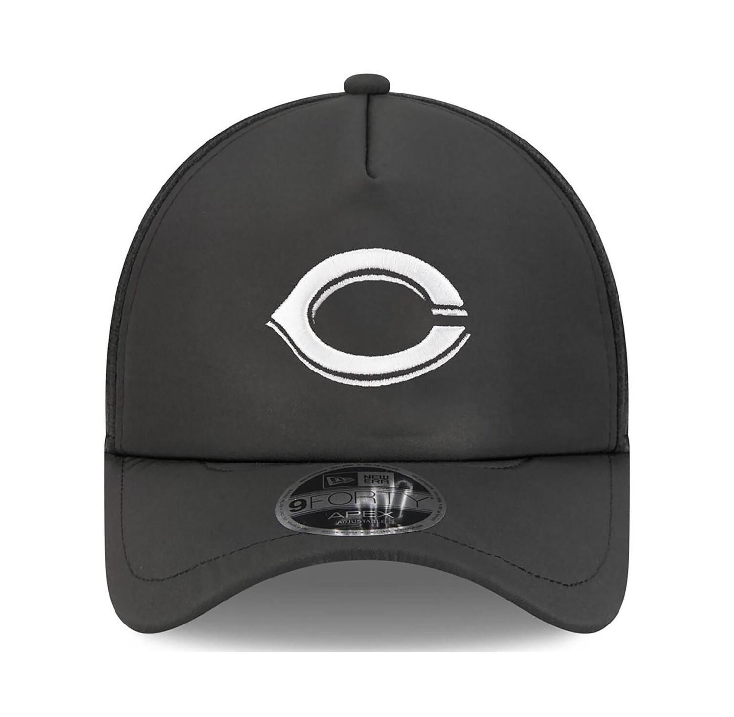 Men's Black Cincinnati Reds 2026 Batting Practice Apex 9FORTY Adjustable Trucker Hat