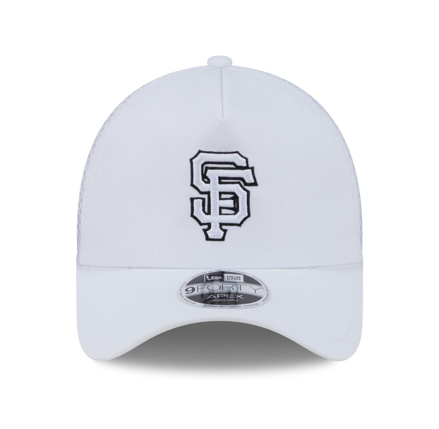 Men's White San Francisco Giants 2026 Batting Practice Apex 9FORTY Adjustable Trucker Hat