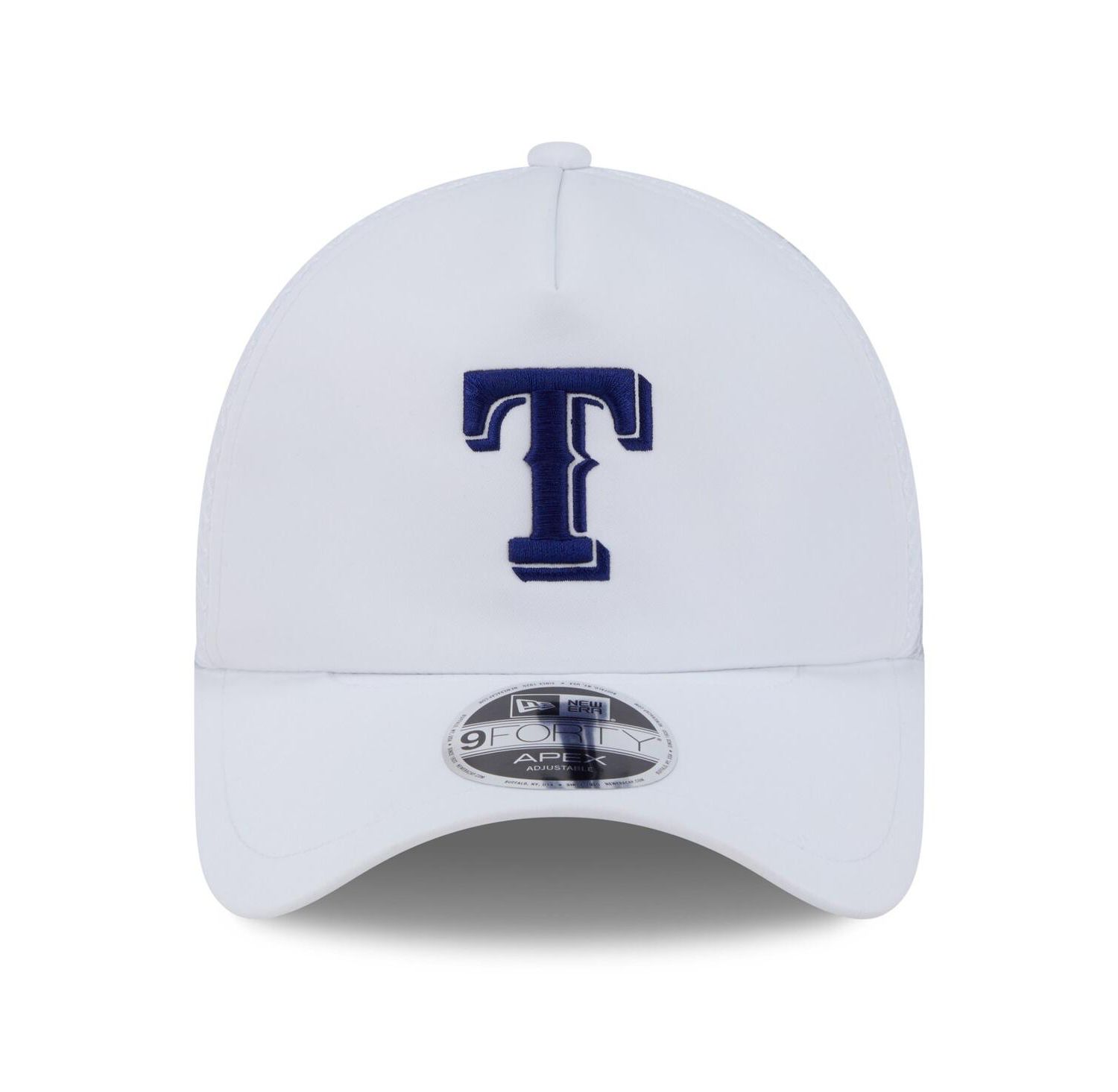 Men's White Texas Rangers 2026 Batting Practice Apex 9FORTY Adjustable Trucker Hat