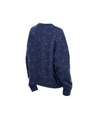 Women's Navy New York Yankees Throwback Oversized Boxy Sweatshirt